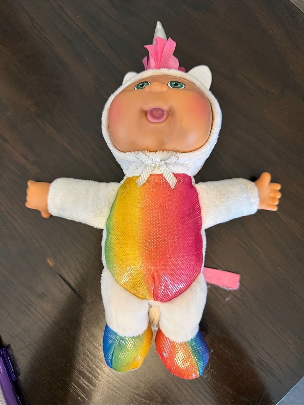 Cabbage Patch Rainbow Unicorn Plush Doll - White/Pink